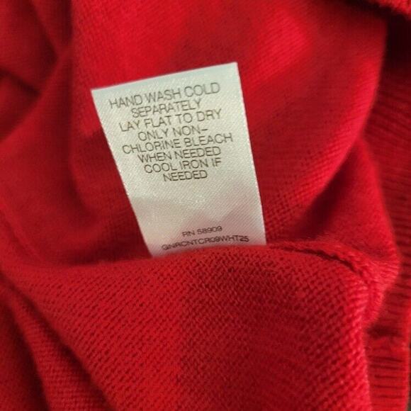 Turnbury Merino Wool Sweater Men's Sz Large Red Qtr Zip Long Sleeve Mock Co - Picture 10 of 11